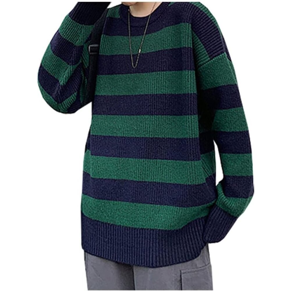 Women's Oversized Knitted Sweater Pullover Crew Neck Casual Streetwear